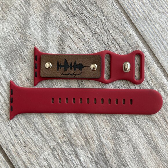 It Is Well With My Soul Soundwave Band For Apple Watch 42-49mm - Burgundy - Picture 2 of 3